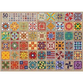 Cobble Hill Puzzle 50 státních prošívaných přikrývek 1000 dílků (625012803144)