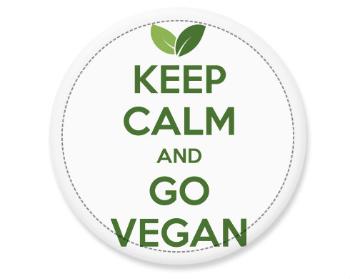 Placka Keep calm and Go Vegan