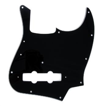 Fender Pure Vintage Pickguard, Jazz Bass '70s, 10-Hole Mount, Black, 3