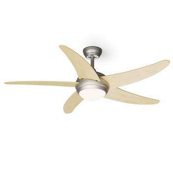 Klarstein Bolero 2 v 1 Smart, stropní ventilátor, Ø 132 cm, světlo 55 W, dálkové ovládání, ovládání přes aplikaci, dvousměrný provoz