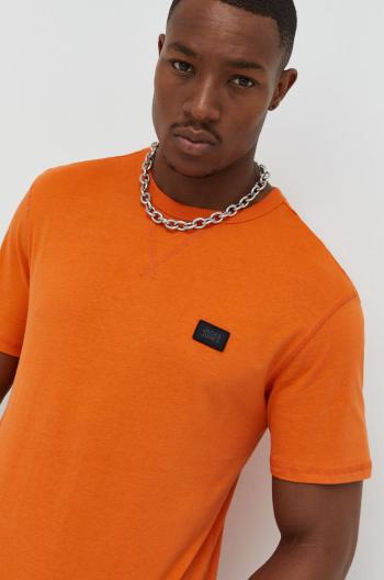 Bavlněné tričko Jack & Jones Jcoclassic oranžová barva
