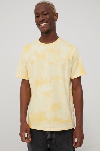 Bavlněné tričko Converse žlutá barva, vzorovaný