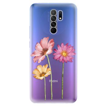 Odolné silikonové pouzdro iSaprio - Three Flowers - Xiaomi Redmi 9