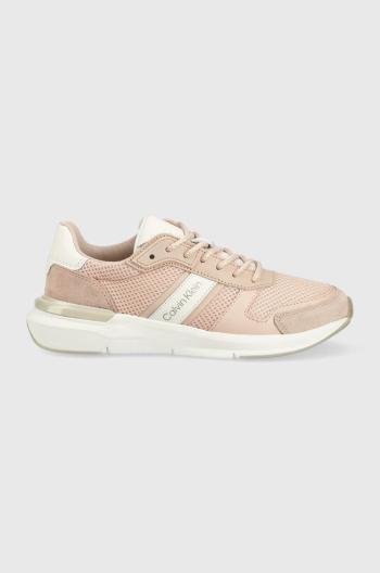 Sneakers boty Calvin Klein růžová barva