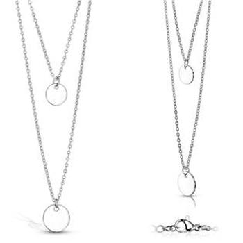 Šperky4U Ocelový náhrdelník s kulatými přívěsky - OPD0178-ST