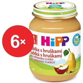 HiPP BIO Jablka s hruškami - 6× 125 g (4062300380554)