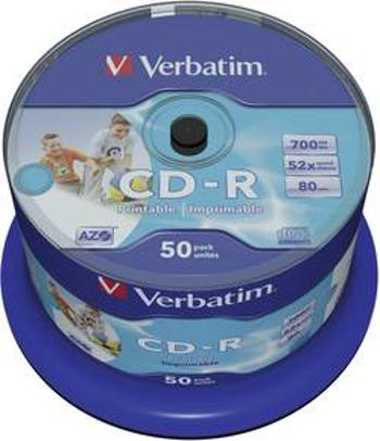 CD-R 80 700 MB Verbatim 43438 50 ks vřeteno s potiskem