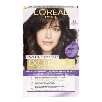 L'Oréal Paris Excellence Cool Creme 48 ml barva na vlasy pro ženy 4,11 Ultra Ash Brown na barvené vlasy; na všechny typy vlasů