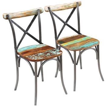 Jídelní židle 2 ks masivní recyklované dřevo (243722)