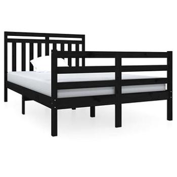 Rám postele černý masivní dřevo 120 × 190 cm Small Double, 3100628 (3100628)