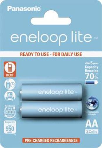 Akumulátor Panasonic eneloop Lite, NiMH, AA, 900 mAh, 2 ks