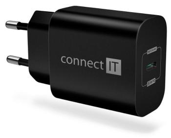 Connect IT Voyager2 nabíjecí adaptér 1×USB-C, 25W PD, černý (CWC-2070-BK)