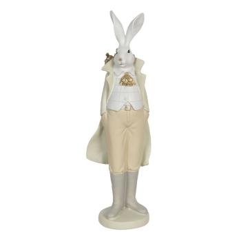 Dekorační soška králíka ve fraku v krémovém provedení - 11*10*37 cm 6PR3176
