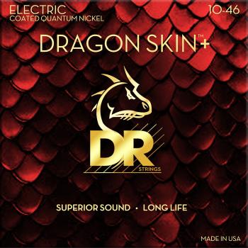 DR Strings Dragon Skin+ Coated Medium 10-46 Struny pro elektrickou kytaru