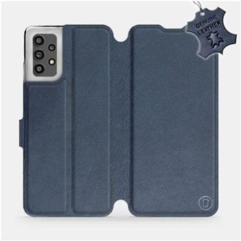Kožené flip pouzdro na mobil Samsung Galaxy A32 LTE - Modré -  Blue Leather (5903516719570)