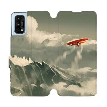Flipové pouzdro na mobil Realme 7 Pro - MA03P Oranžové letadlo v horách (5903516585700)