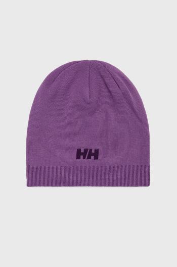 Čepice Helly Hansen fialová barva, z tenké pleteniny