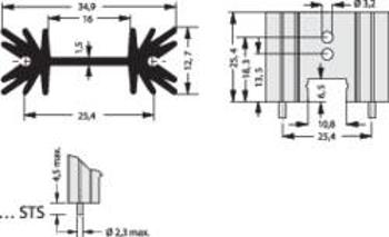 Profilový chladič Fischer Elektronik SK 104 25,4 STS, 25,4 x 34,9 x 12,7 mm, 14 K/W