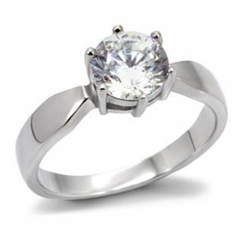 Šperky4U Ocelový prsten se zirkonem - velikost 62 - AL-0010-62
