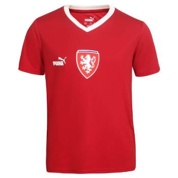 Puma FACR HOME JERSEY FAN JR Chlapecký fotbalový dres, červená, velikost 164