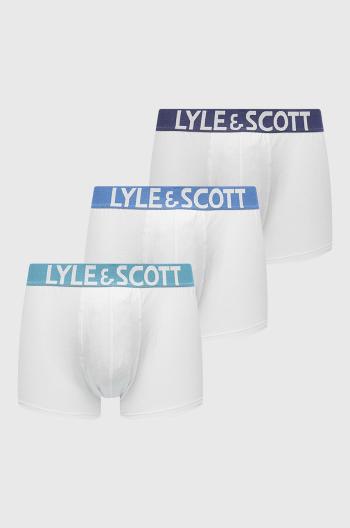 Boxerky Lyle & Scott Daniel ( 3-pak) pánské, bílá barva