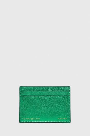 Kožené pouzdro na karty Victoria Beckham zelená barva