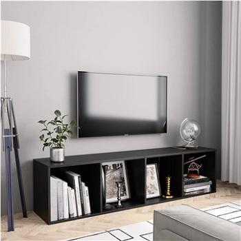Knihovna/TV skříňka černá 143×30×36 cm (800262)