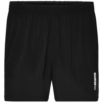 James & Nicholson Pánské běžecké šortky JN488 - Černá / černá | L