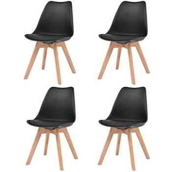 Jídelní židle 4 ks černé umělá kůže (244788)