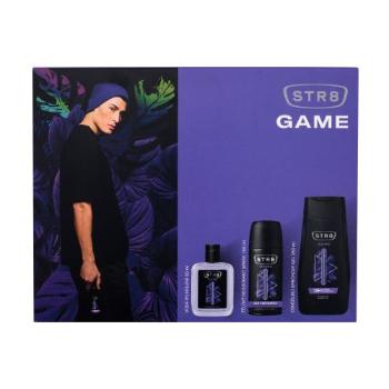 STR8 Game dárková kazeta voda po holení 50 ml + deodorant 150 ml + sprchový gel 250 ml pro muže