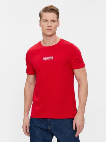 Tommy Hilfiger pánské červené tričko - XXL (XLG)