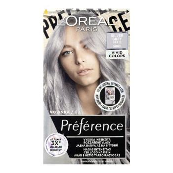 L'Oréal Paris Préférence Vivid Colors 60 ml barva na vlasy pro ženy 10,112 Silver Grey na barvené vlasy; na všechny typy vlasů