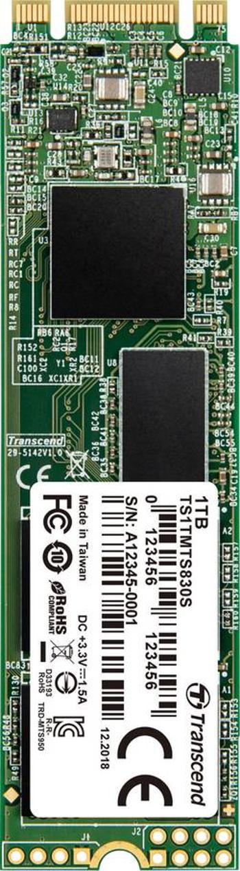 Interní SSD disk SATA M.2 2280 1 TB Transcend 830S Retail TS1TMTS830S M.2 SATA 6 Gb/s