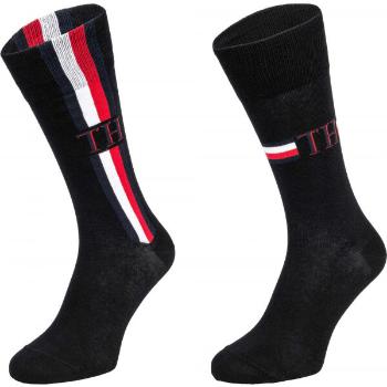 Tommy Hilfiger MEN SOCK 2P ICONIC STRIPE Pánské ponožky, černá, velikost