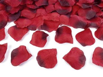 Okvětní lístky růží textilní červené 100ks - xPartydeco