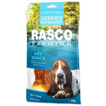 Pochoutka RASCO Premium uzel bůvolí obalený kuřecím masem 80 g