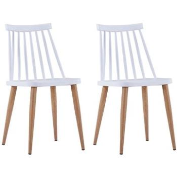 Jídelní židle 2 ks bílé plastové (247284)