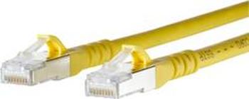 Síťový kabel RJ45 Metz Connect 1308450577-E, CAT 6A, S/FTP, 0.50 m, žlutá