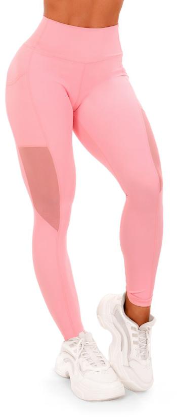 GymBeam Dámské legíny Mesh Panel Pink L