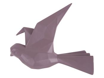 Sada 2 ks – Malý nástěnný věšák Origami Bird – fialová