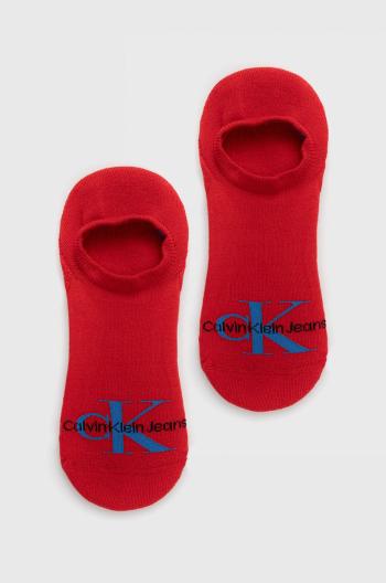 Ponožky Calvin Klein Jeans pánské, červená barva
