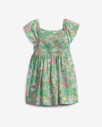 GAP Smocked Floral Šaty dětské Zelená
