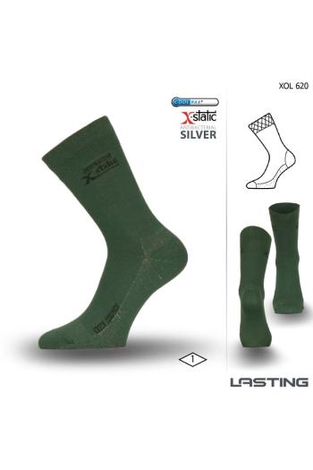 Lasting XOL 620 zelená turistická ponožka Velikost: (38-41) M ponožky