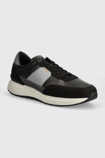 Kožené sneakers boty BOSS Jace černá barva, 50522863