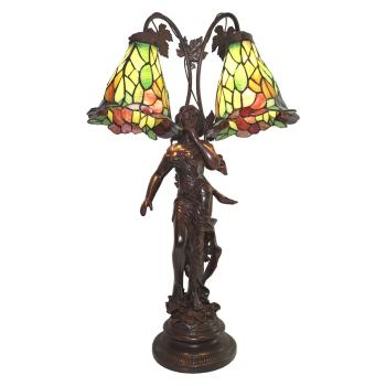 Stolní lampa Tiffany Cloches - 50*28*84 cm E27/max 2*60W 5LL-6062