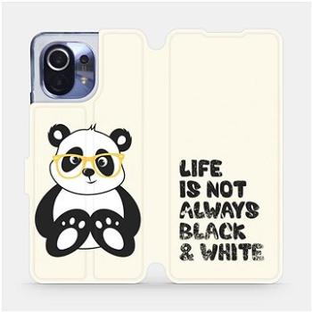 Flipové pouzdro na mobil Xiaomi Mi 11 - M041S Panda - life is not always black and white (5903516621309)
