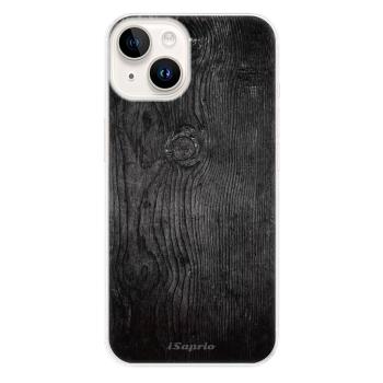 Odolné silikonové pouzdro iSaprio - Black Wood 13 - iPhone 15