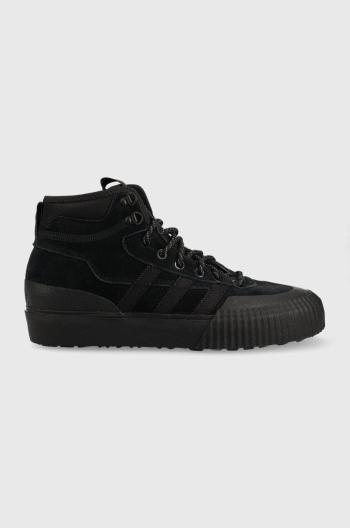Semišové sneakers boty adidas Originals černá barva