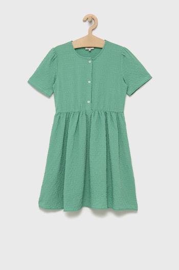 Dívčí šaty Kids Only zelená barva, mini, áčková