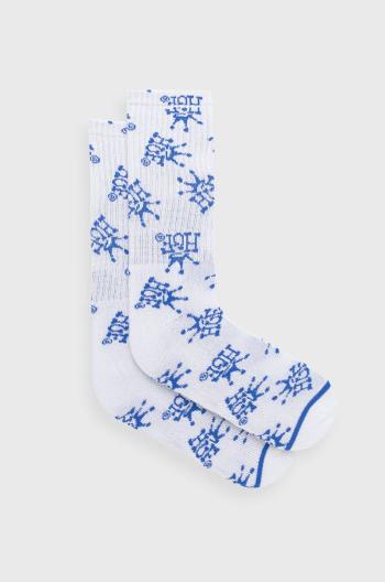 Ponožky HUF dámské, bílá barva